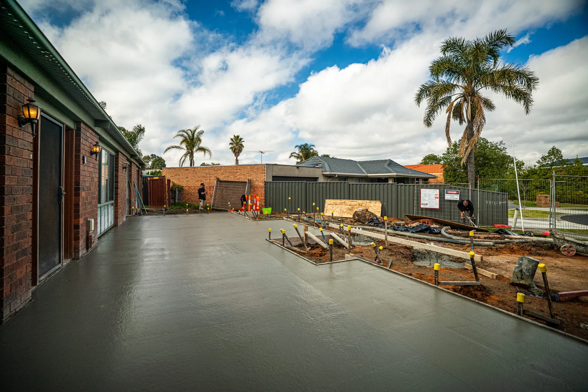 A finished slab, Mill Park