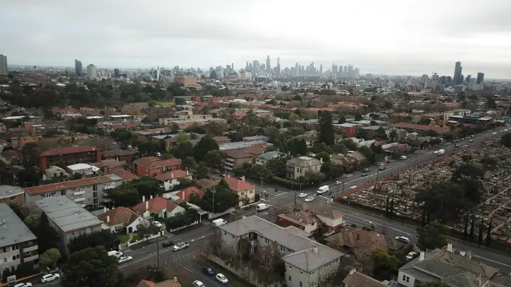 Drone photo, St Kilda East