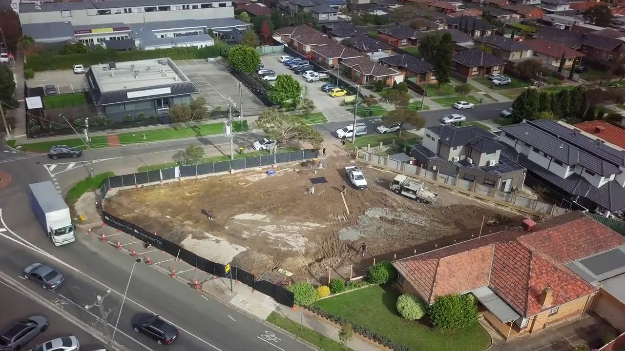 Drone view of the cleared Reservoir site