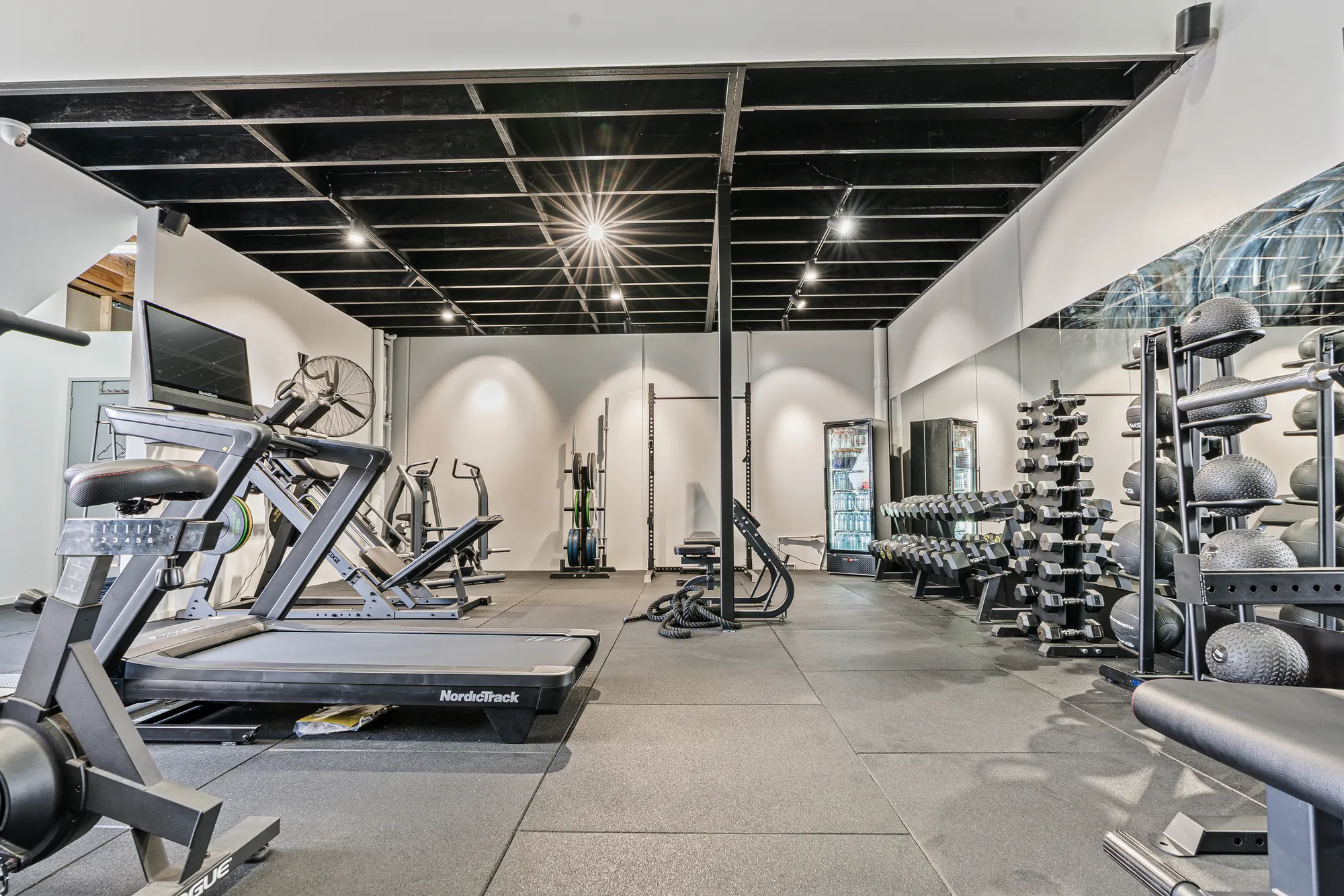 Treadmill and training floor